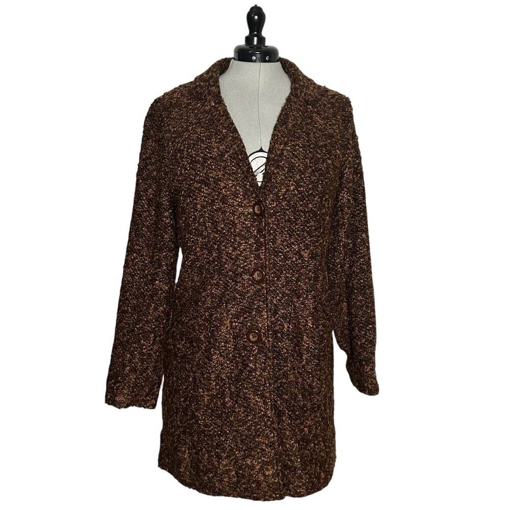 Isabella Bird Super Soft and Fluffy Multicolored Long Jacket Size L